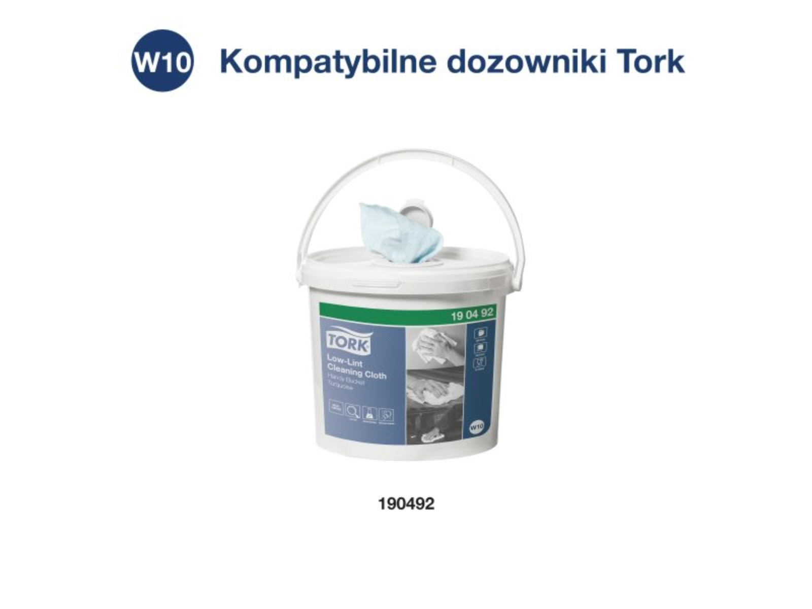 Czyściwo TORK 190491 Niskopylne Seledyn Kart 4 x Rola